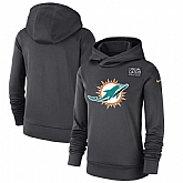 Women Miami Dolphins Anthracite Nike Crucial Catch Performance Hoodie,baseball caps,new era cap wholesale,wholesale hats